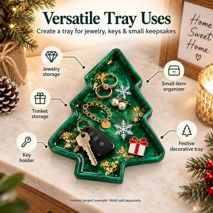 Christmas Tree Silicone Tray Casting Mold for Resin and Concrete