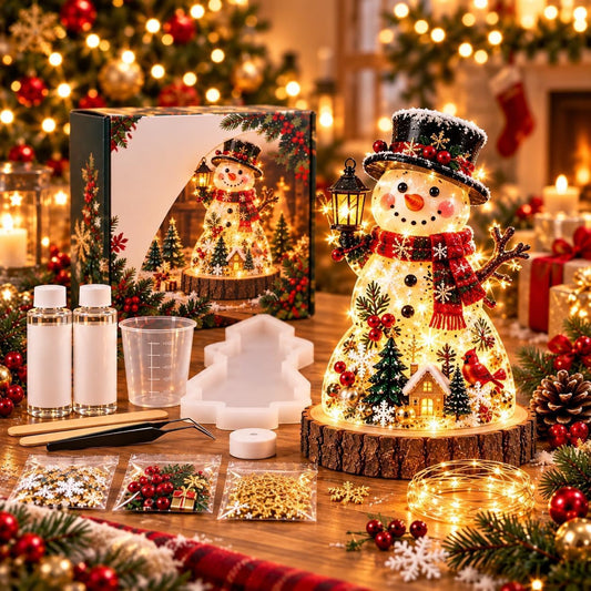 Resin Tree Night Light, Christmas DIY Kit, Holiday Craft Gift