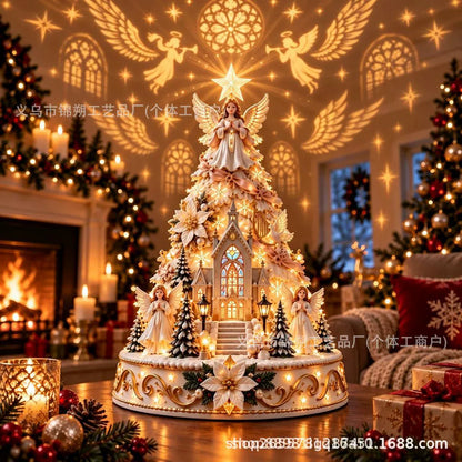 Cross-border christmas village projection centerpiece christmas village