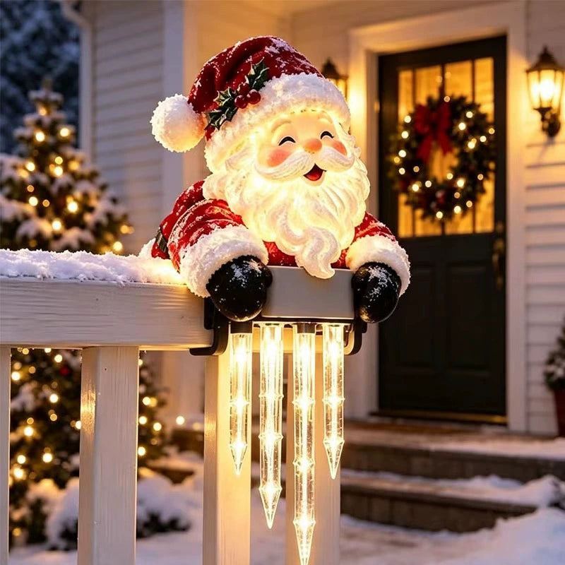 WinterGlow Snowman Icicle Light Decor – Snowman-shaped icicle lights