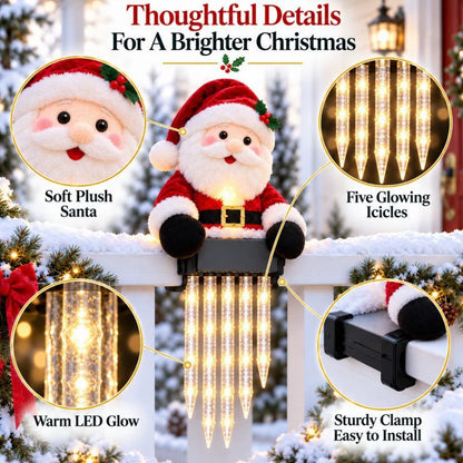 WinterGlow Snowman Icicle Light Decor – Snowman-shaped icicle lights