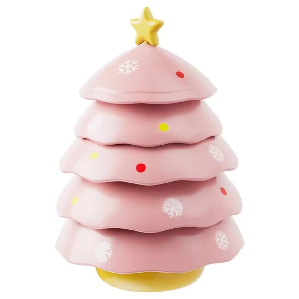 Splicing Platter Plastic Christmas Tree Dipping Dish Dustproof Durable Mini Fruits Bowl Ornaments Seasoning Plates Table Decor