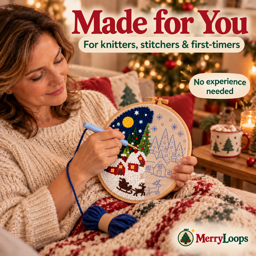 Christmas Punch Needle Kit for Beginners
