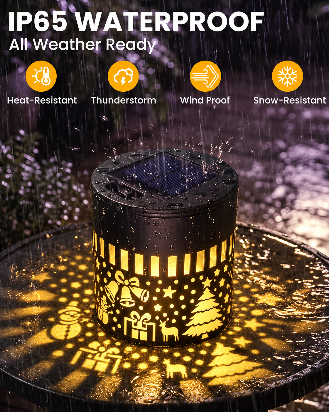 Kindulo™ Christmas Decorative Solar Projection Light, IP65 Waterproof